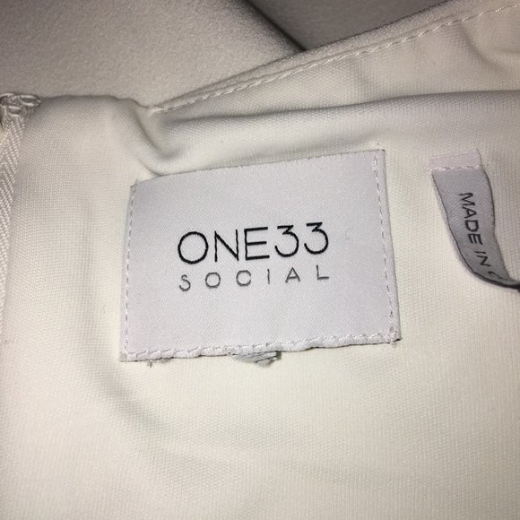 ONE33 SOCIAL Twist Fringe Ivory Dress - Picture 6 of 6